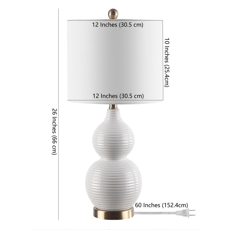 Lampe standard ivoire 24,5 po Odette