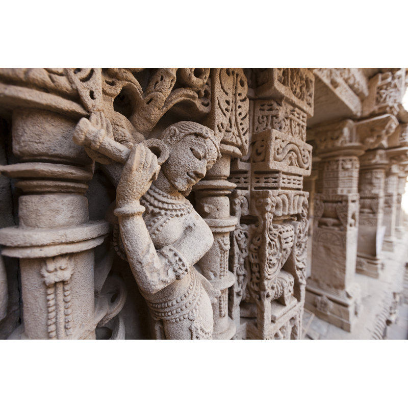 Rani Ki Vav Step Well by Davidevison - Wrapped Canvas Print, 30cm H x 46cm W