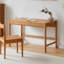 Bureau rectangulaire en bois massif avec 2 tiroirs Burlywood-130449972