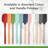 Tovolo Flex-Core Silicone Spoonula with Natural Wood Handle for Cooking and Baking, Pink Sorbet