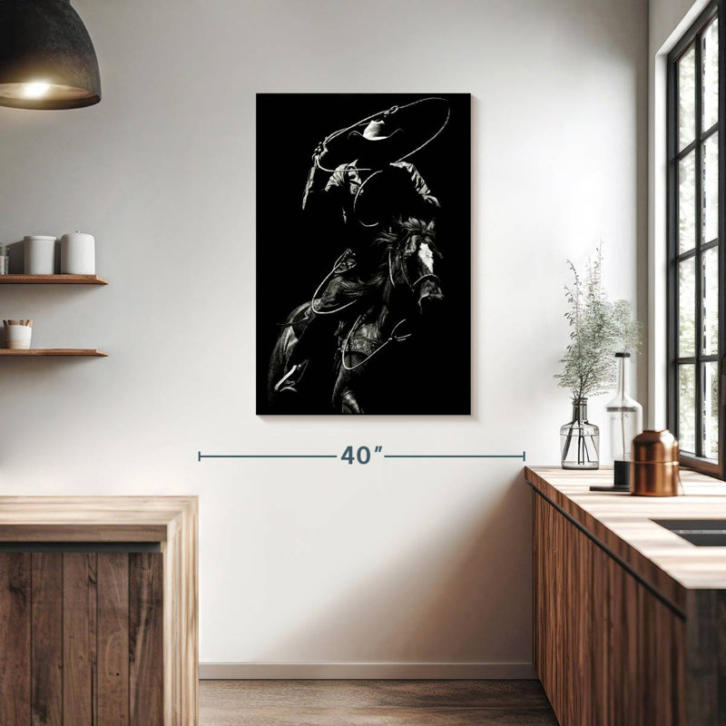 Mehar Scratchboard Rodeo VII, H 39 po x l 26 po