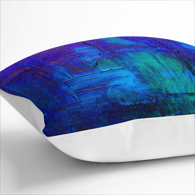Abstract Square Cushion, 55 x 55 cm, White