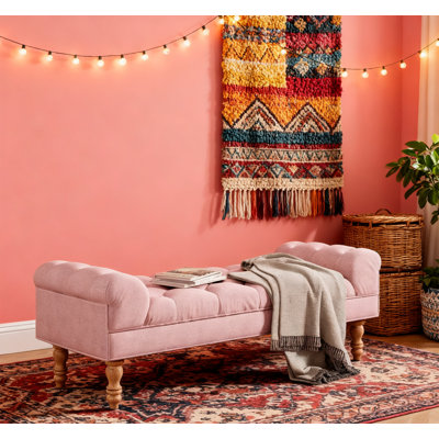 Button-Tufted End of Bed Bench