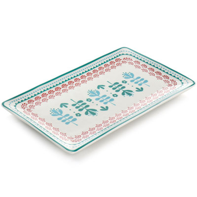 Gibson Home Rectangular Ceramic Tray