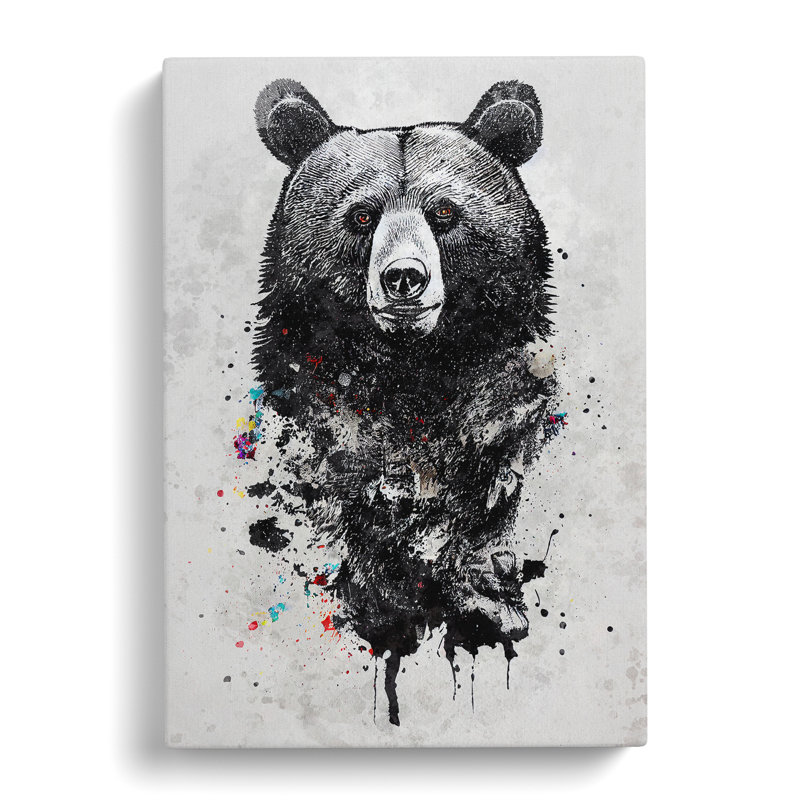 Graffiti Bear No.1 - Wrapped Canvas, 50cm H x 35cm W x 3cm D