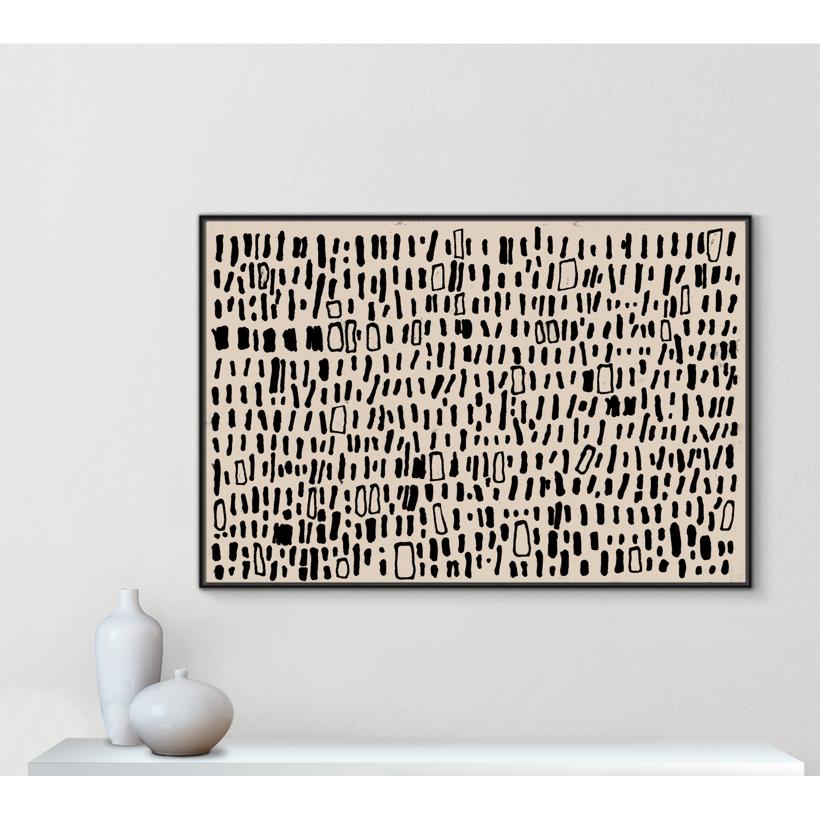 Timber "Tribal Code" Print by Filippo Ioco, 41.5" H x 61.5" W, Black