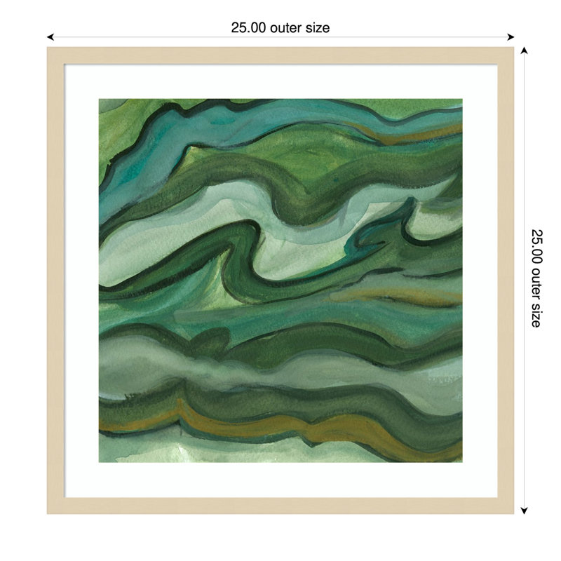 Sea Kelp II by Lisa Choate Wood Framed Wall Art Print, 25'' H X 25'' W