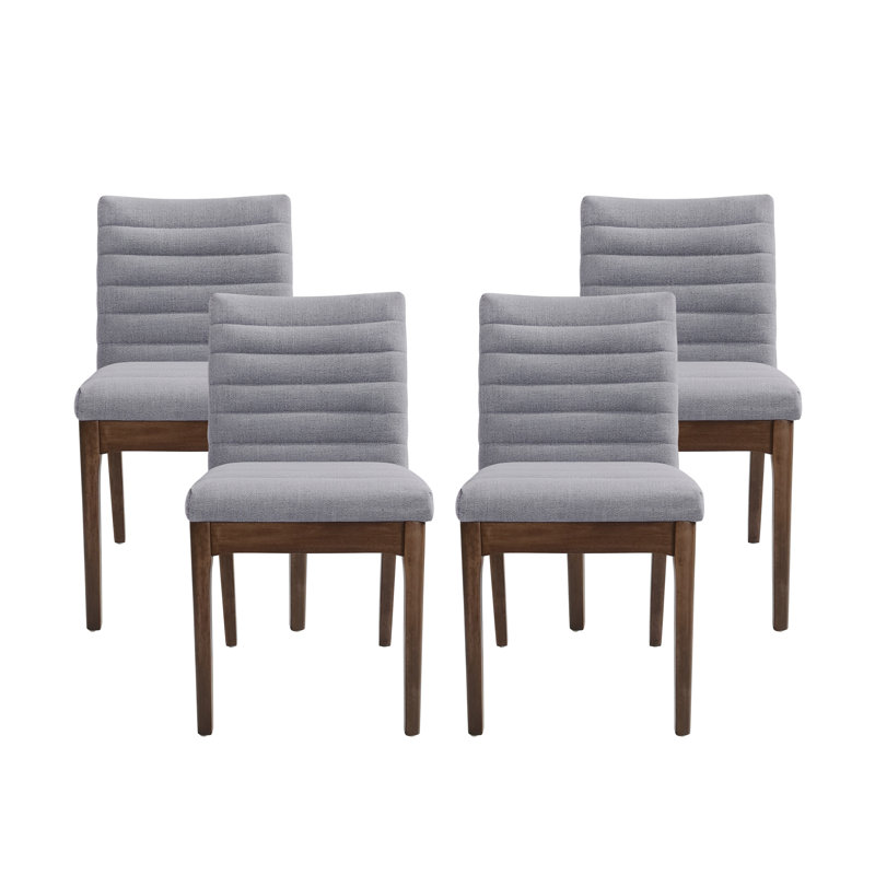 Aliff Upholstered Parsons Chairs, Dark Gray