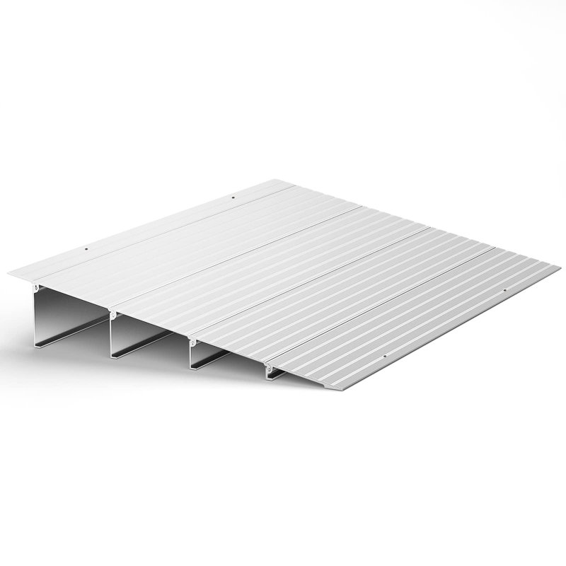 Rampes de seuil pour portes, seuil réglable en aluminium pour portes extérieures, H 5,12 po x L 35,46 po x l 7,68 po