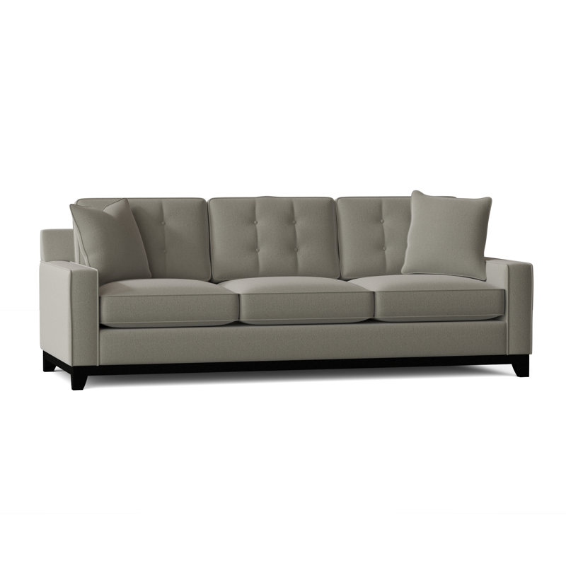 Carollton Upholstered 93'' Sofa, Bella Grey Performance Velvet