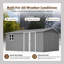Abri de jardin en métal avec fenêtre, disponible en 4 tailles : 10×14 / 10×12 / 10×8 / 8×6-134981007
