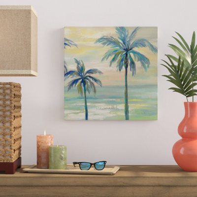 «Marine Layer Palms II», reproduction de peinture acrylique sur toile