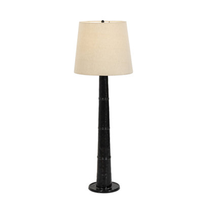 Nerissa Floor Lamp-Glossy Black Cast Aluminum
