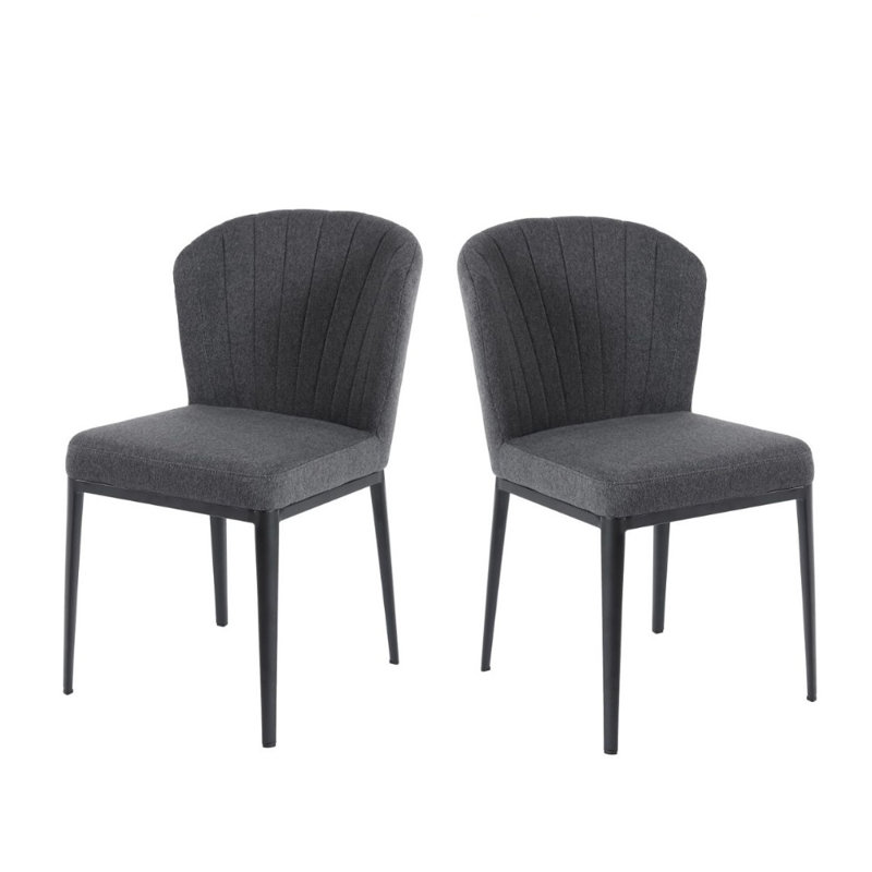 Chaise d'appoint rembourrée Chery, gris