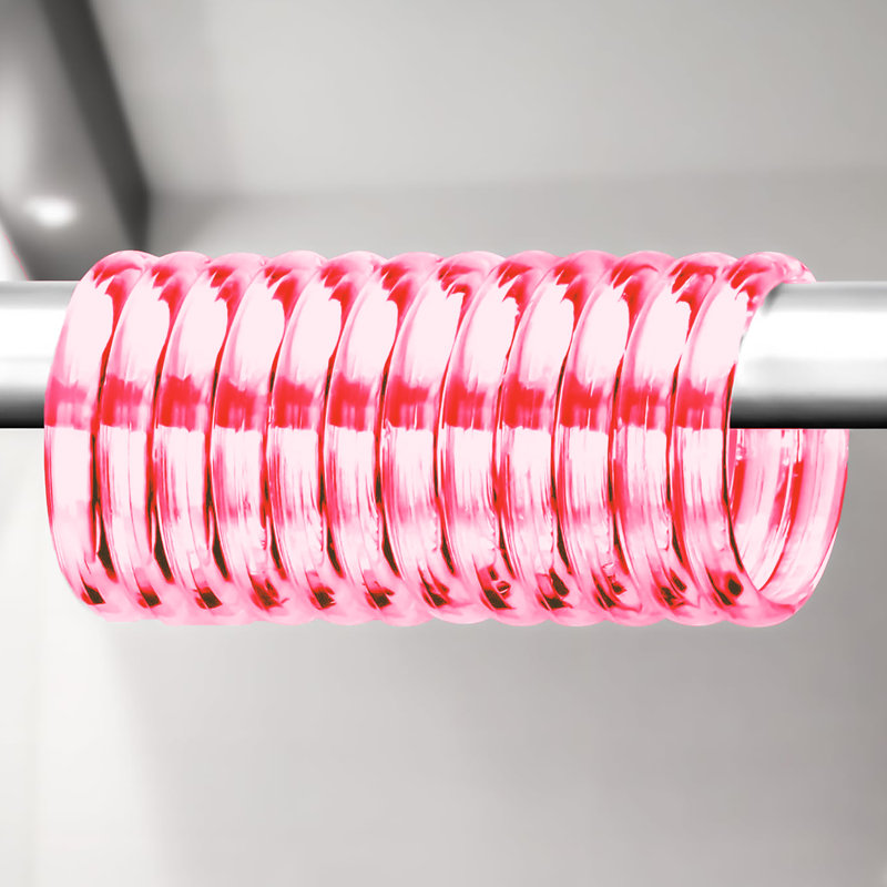 Crochet en plastique pour rideau de douche, Rose