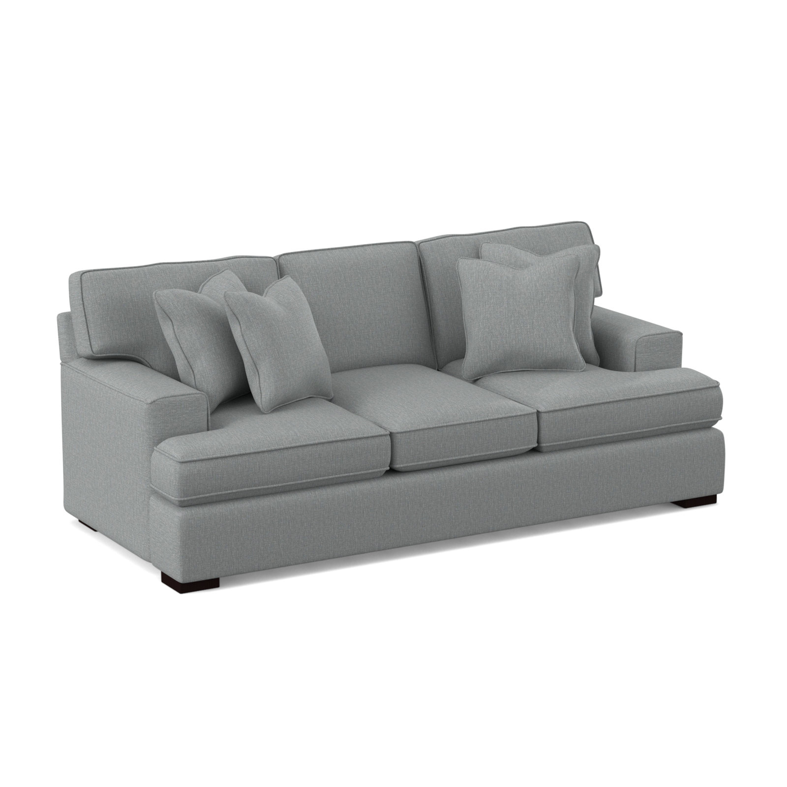 Sadie 97'' Sofa, Light Blue Performance Fabric; 0851-55, Java Finish