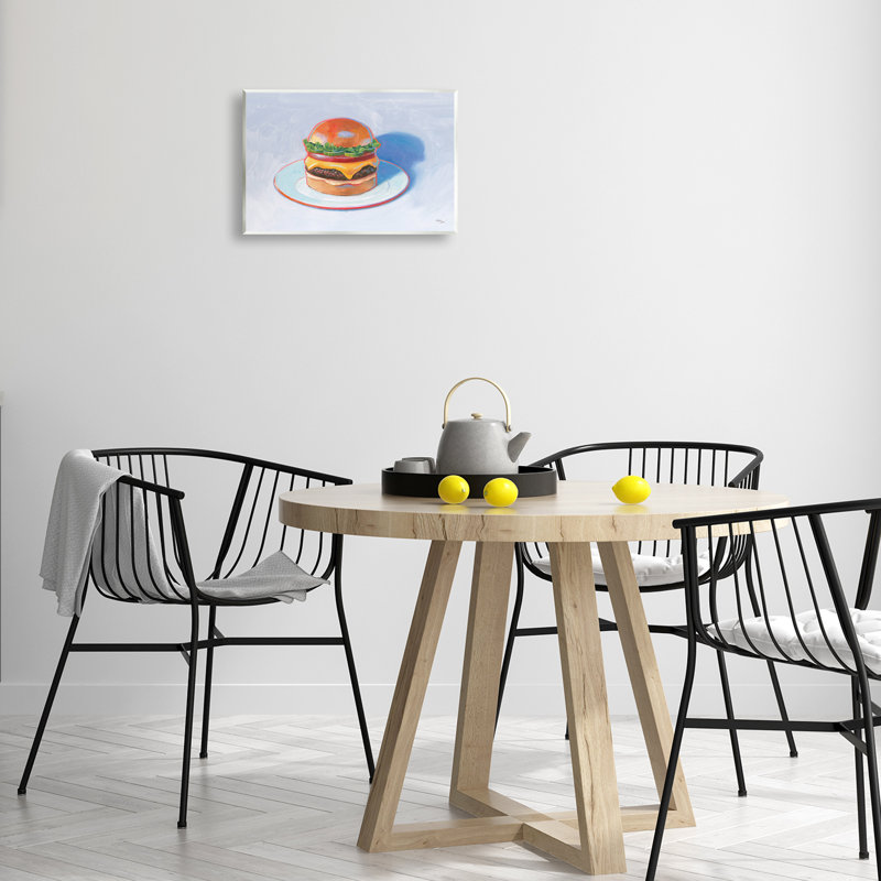"Burger on Plate" par Wild Apple, H 10 po x l 15 po