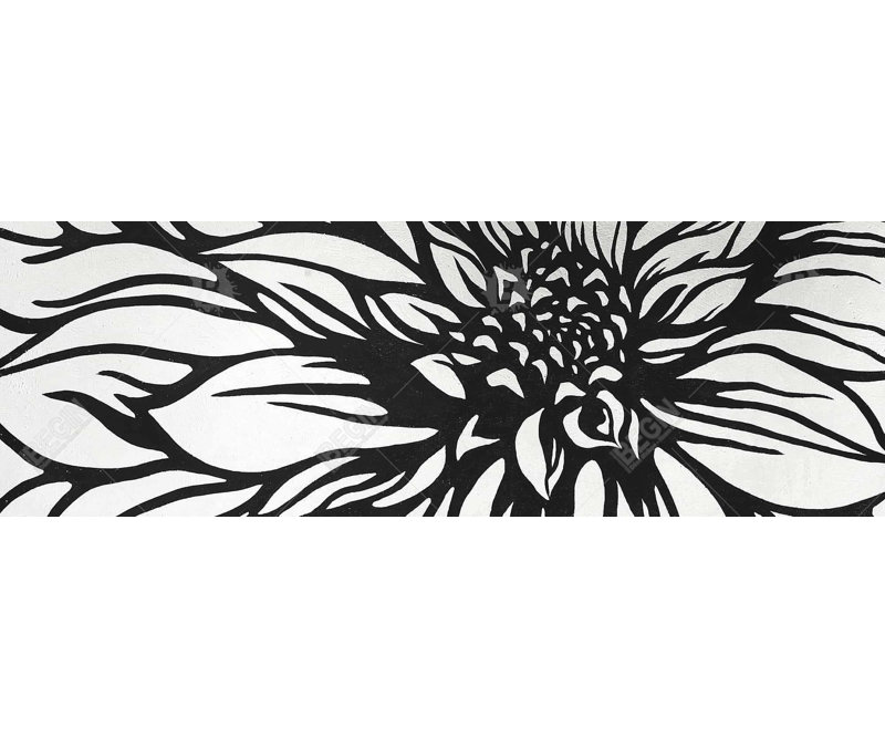 Toile de fond blanche avec motif de fleurs blanches - décor monochrome, H 49,25 po x l 17,25 po