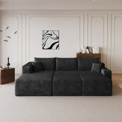 Canapé modulaire 95 "avec 2 repose-pieds Cloud