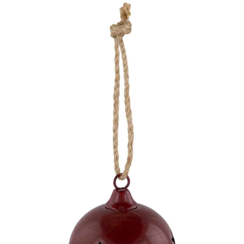 Ornements de Noël Jingle Bells antiques - 3 po - ensemble de 2, Rouge