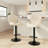 Swivel Upholstered Adjustable Height Bar Counter Stool with Metal Frame-278038290