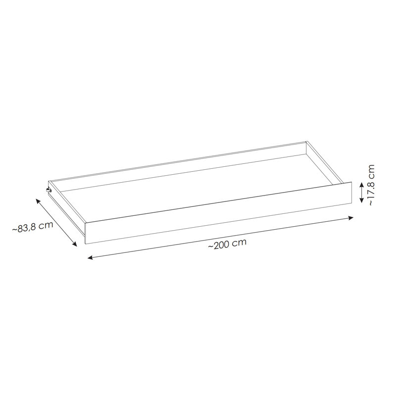 Azai Underbed Storage Drawers, Golden Ribbeck Oak