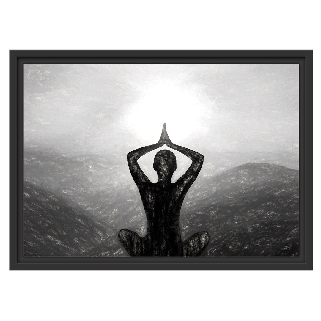 Gerahmtes Wandbild Yoga und Meditation