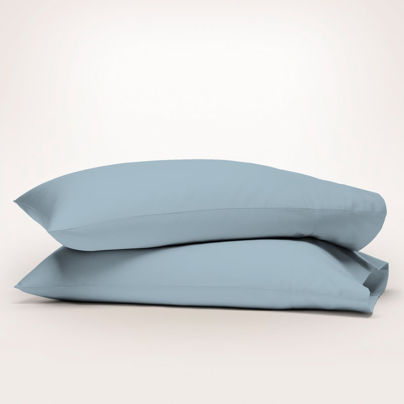 Hedvall 300TC 100% Organic Cotton Percale Pillowcases, Aqua
