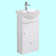 Small Vanity U-Shaped Wall Mount Bathroom Sink with Faucet and Overflow