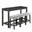 Ensemble de table de bar avec prise de courant, ensemble de table de bar et de chaises, ensemble de table de salle à manger 4 pièces, ensemble de table de petit déjeuner industriel, pour salon, salle à manger, salle de jeux-2005413470