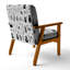 Chaise à accoudoirs décontractée rembourrée Minimalist Forest Animal-1477429058-1477429071
