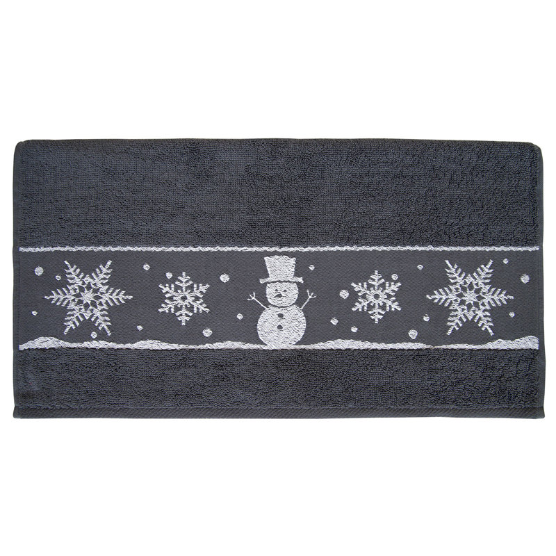 Snowman 3 Piece Towel Bale, Graphite
