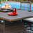 6-person Rectangular dining set with a dining table that has storage