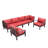 6 - Person Modular Patio Conversation Sets with Cushions-1859819266