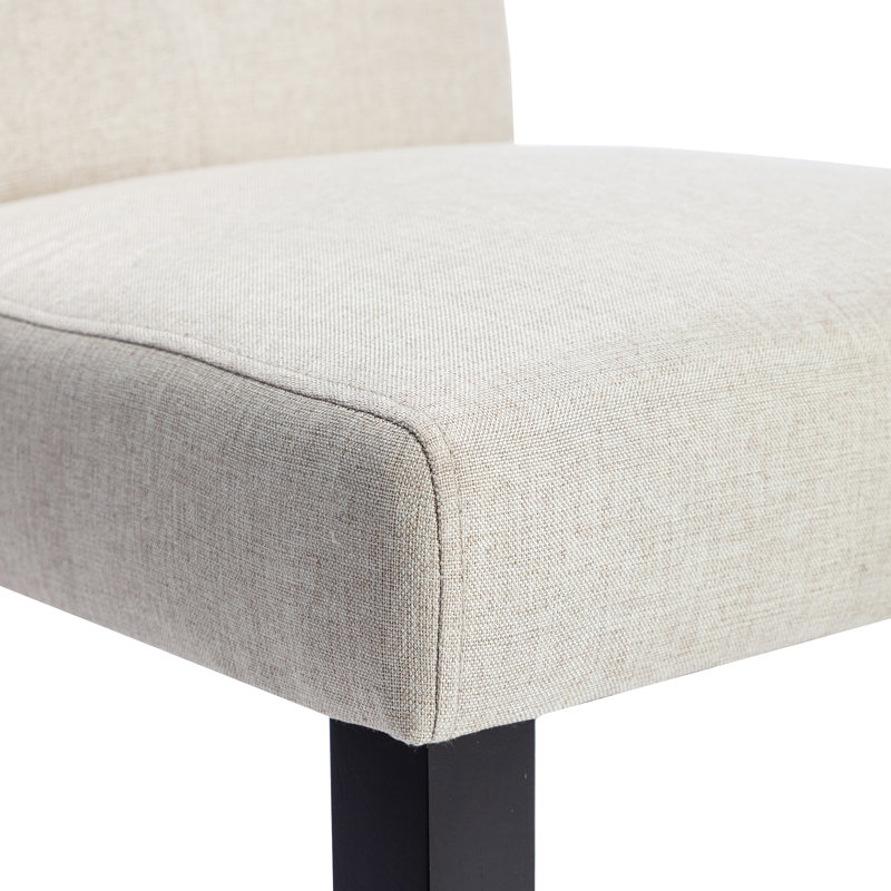 Parsons Dinning Chairs Set of 2 with Solid Wood Legs, Button Tufted Upholstered Parsons Chairs Set, Accent Side Chair with with High Back for Living Room, Kitchen