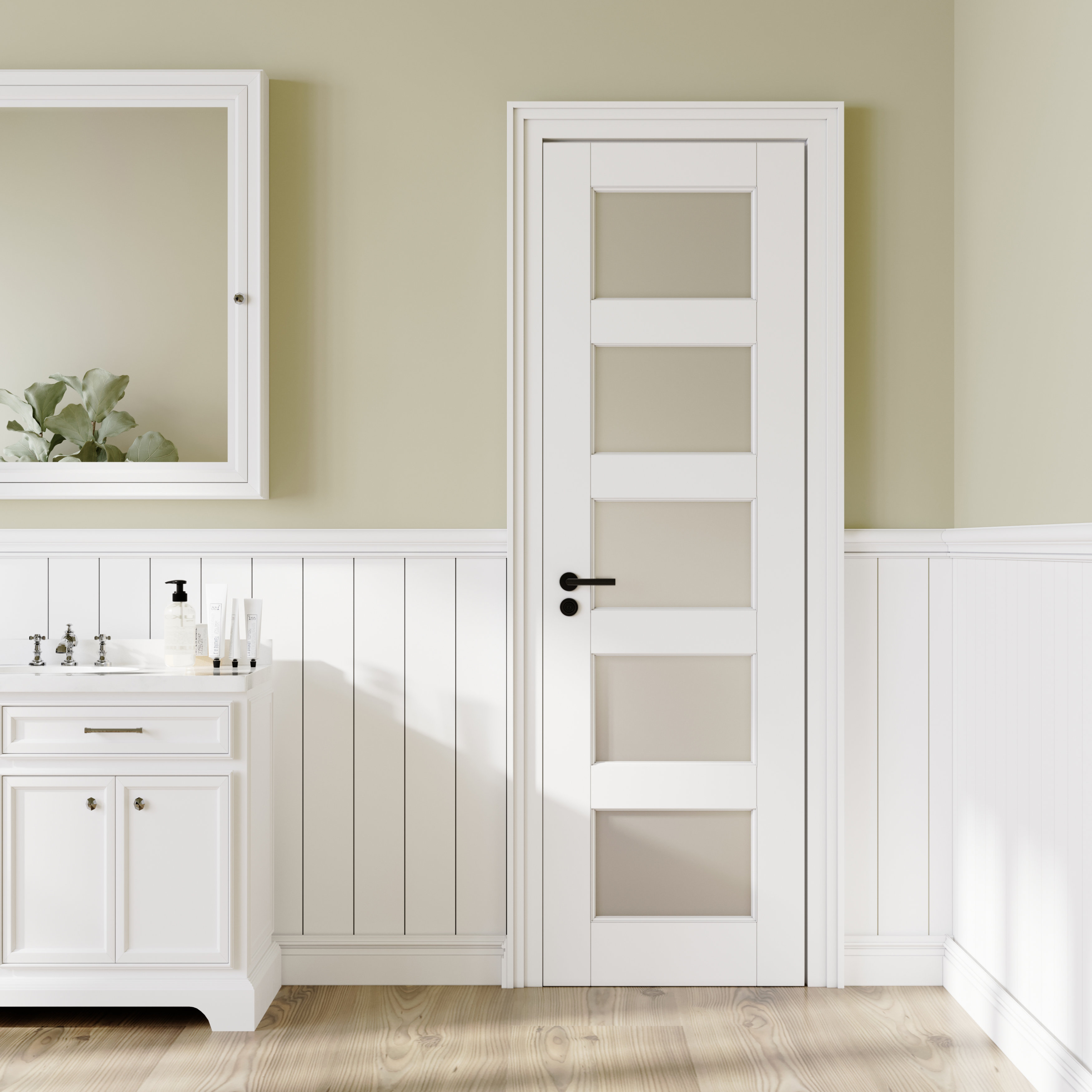 ARK DESIGN Interior Frosted Glass Pantry Door Slab Solid Manufacture