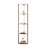 64" Fancy Edge Corner Display Floor Lamp with Shelves and 3-in-1 Dimmable LED-498258859