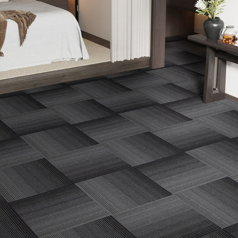 50cm W x 50cm L Textured Cut And Loop Mounting / Installation Required Polypropylene Plastic Carpet Tile