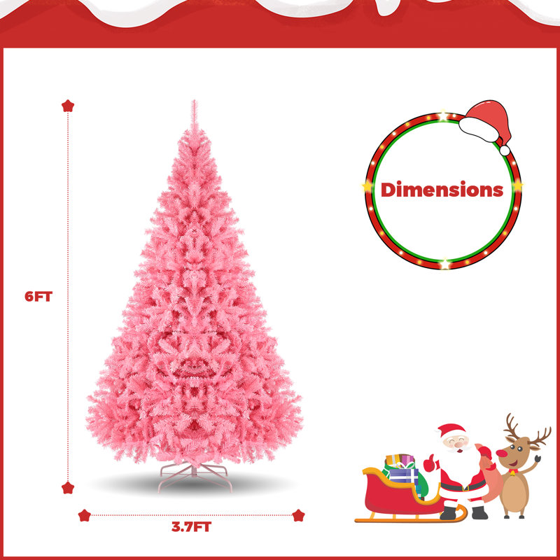 Arbre de Noël épinette rose 90 po, H 6 pi