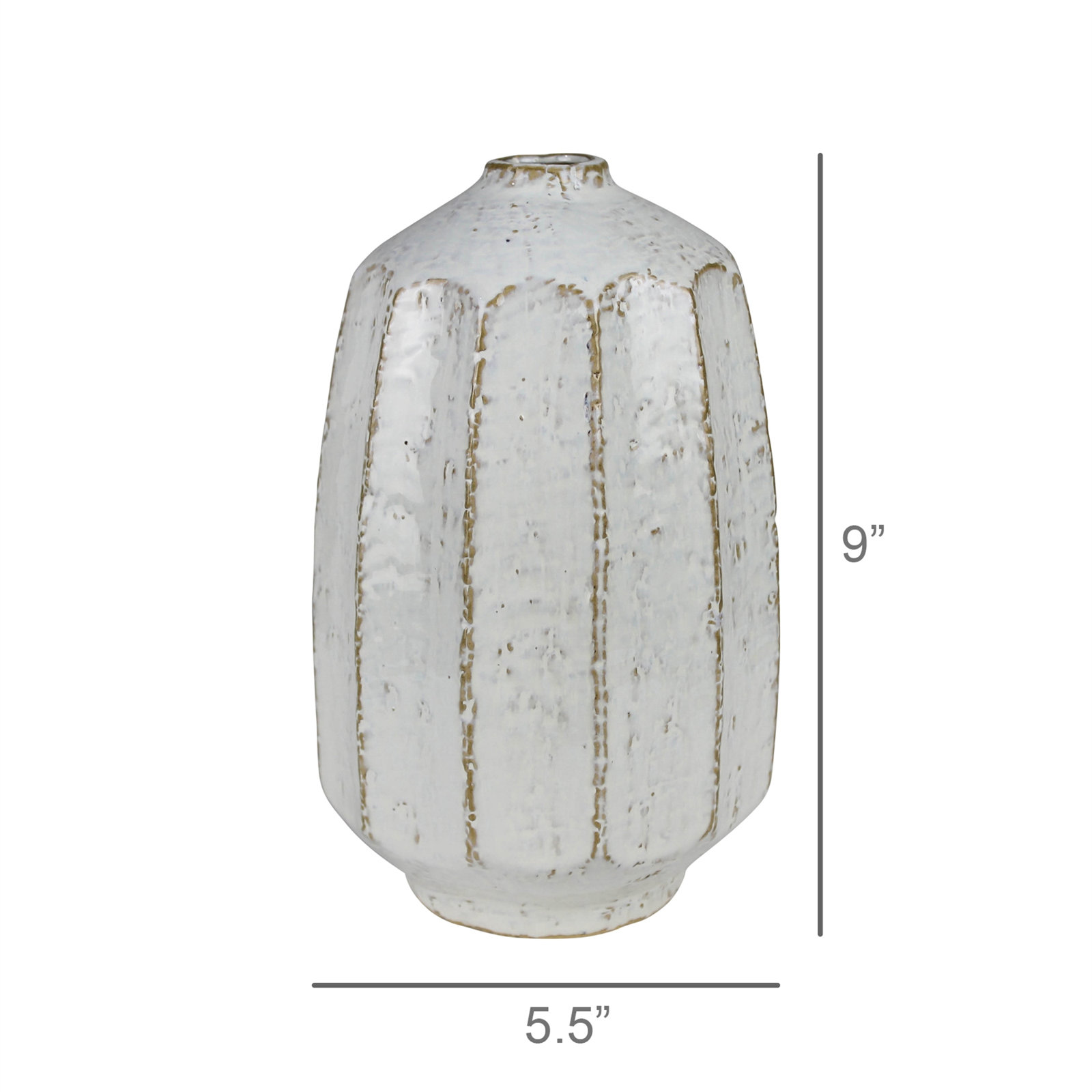 Cirenia Ceramic Table Vase, 5.75" H x 5" W x 5" D