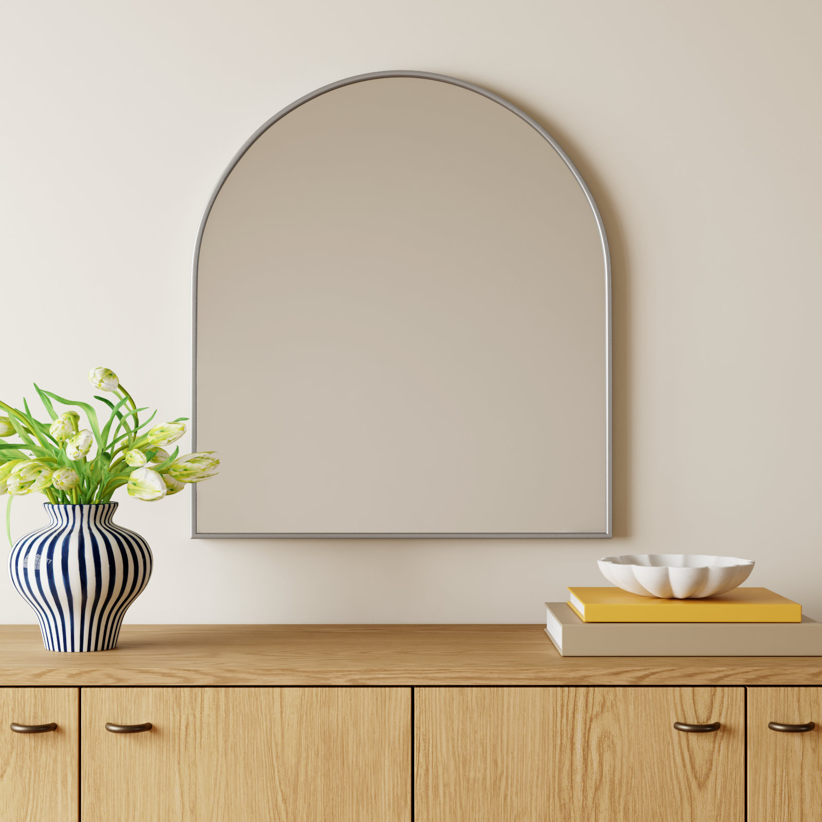 Sabine 36" Accent Mirror, Silver, 30" x 27"