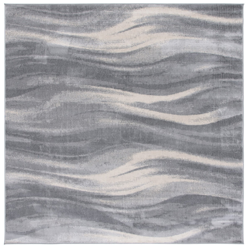 Jasper 100 Performance Abstract Rug, Square 6'7"