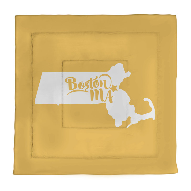 Modern & Contemporary Polyester Percale Comforter, King Comforter, Yellow