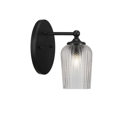 Juvens Wall Sconce Shown With 5" Textured Glass