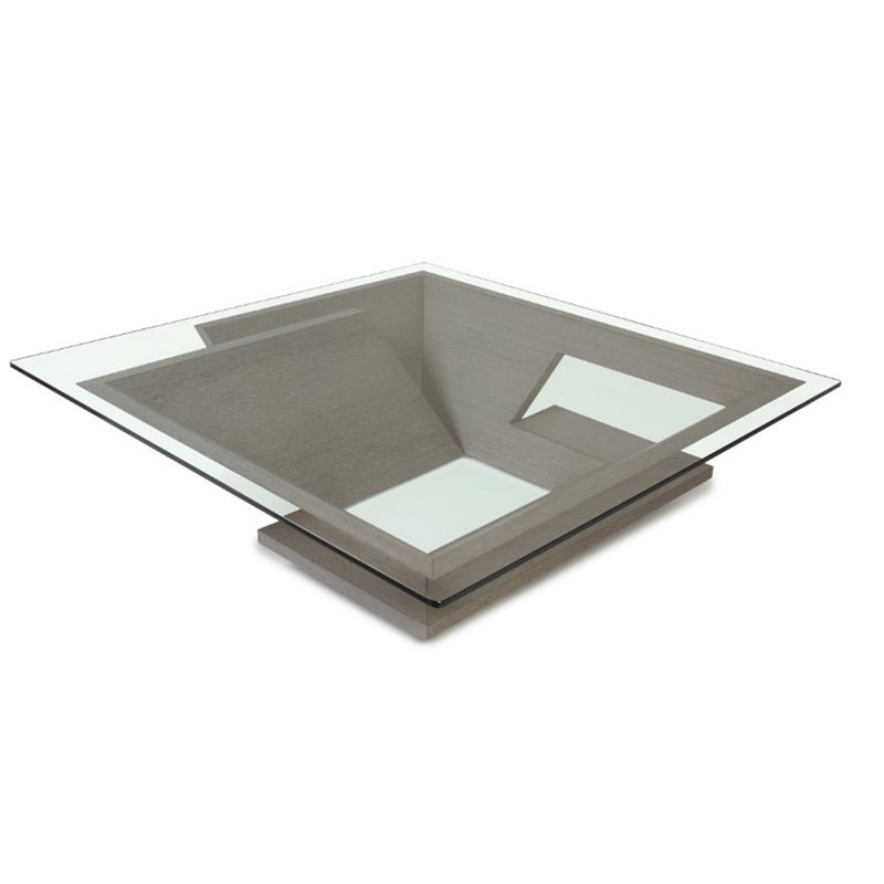 Nautilus Abstract Coffee Table, Latte Grey
