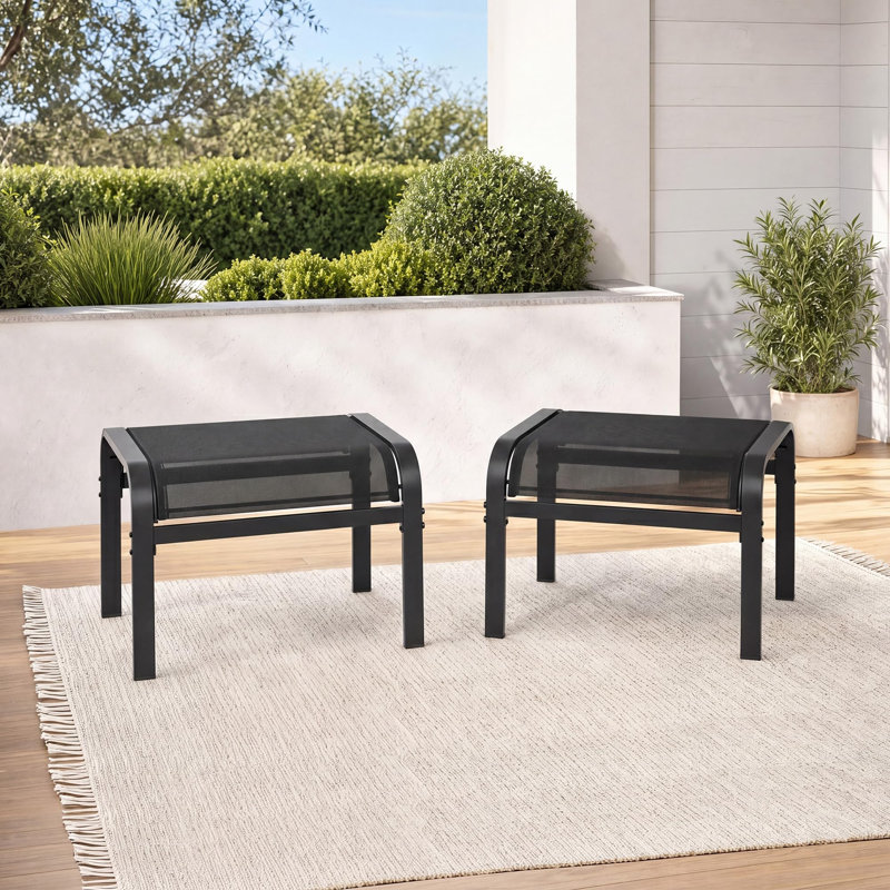 Outdoor Bench, Black, Black