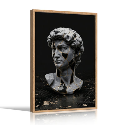 «Cracked Marble», reproduction d'art sur toile, ensemble de 1