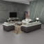 Noir 3 - Piece Living Room Set-268677421