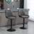 Swivel Upholstered Adjustable Height Counter Stool with Metal Frame