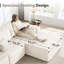 Ensemble de salon modulaire 6 pièces avec canapé modulaire en forme de L et sans causeuse-1649945242